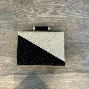 Black and gold shimmery evening bag